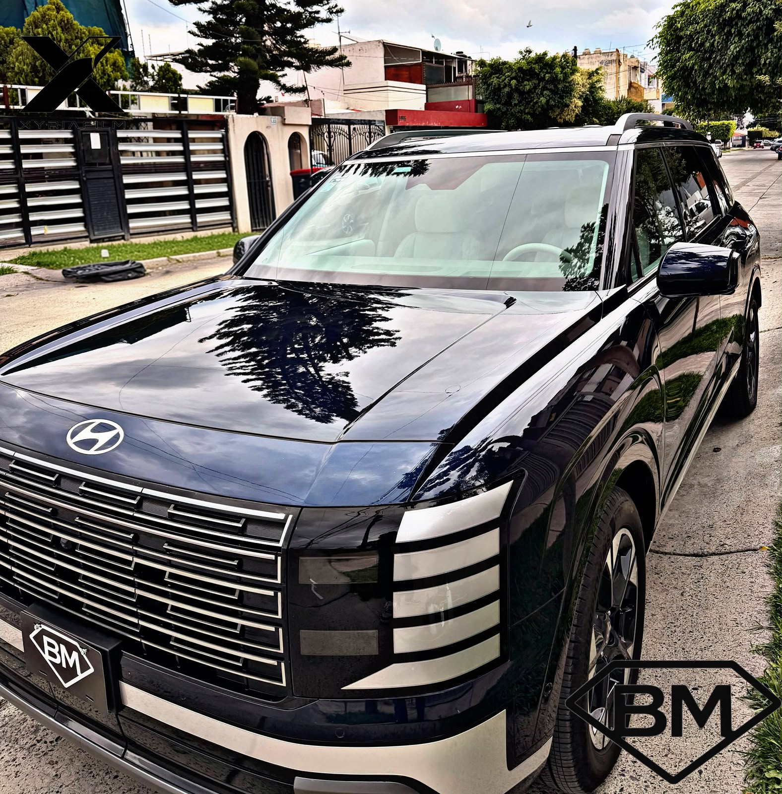 Hyundai Palisade con PPF cobertura total XyriaFilm, brillo espejo a domicilio en Guadalajara