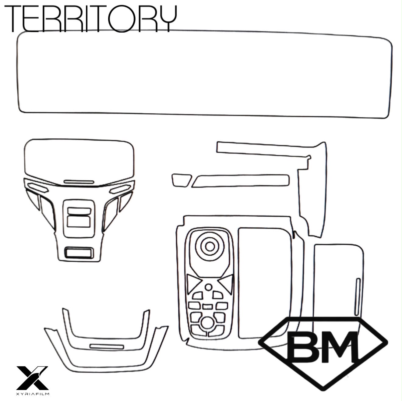 Set interiores + pantallas PPF para Ford Territory