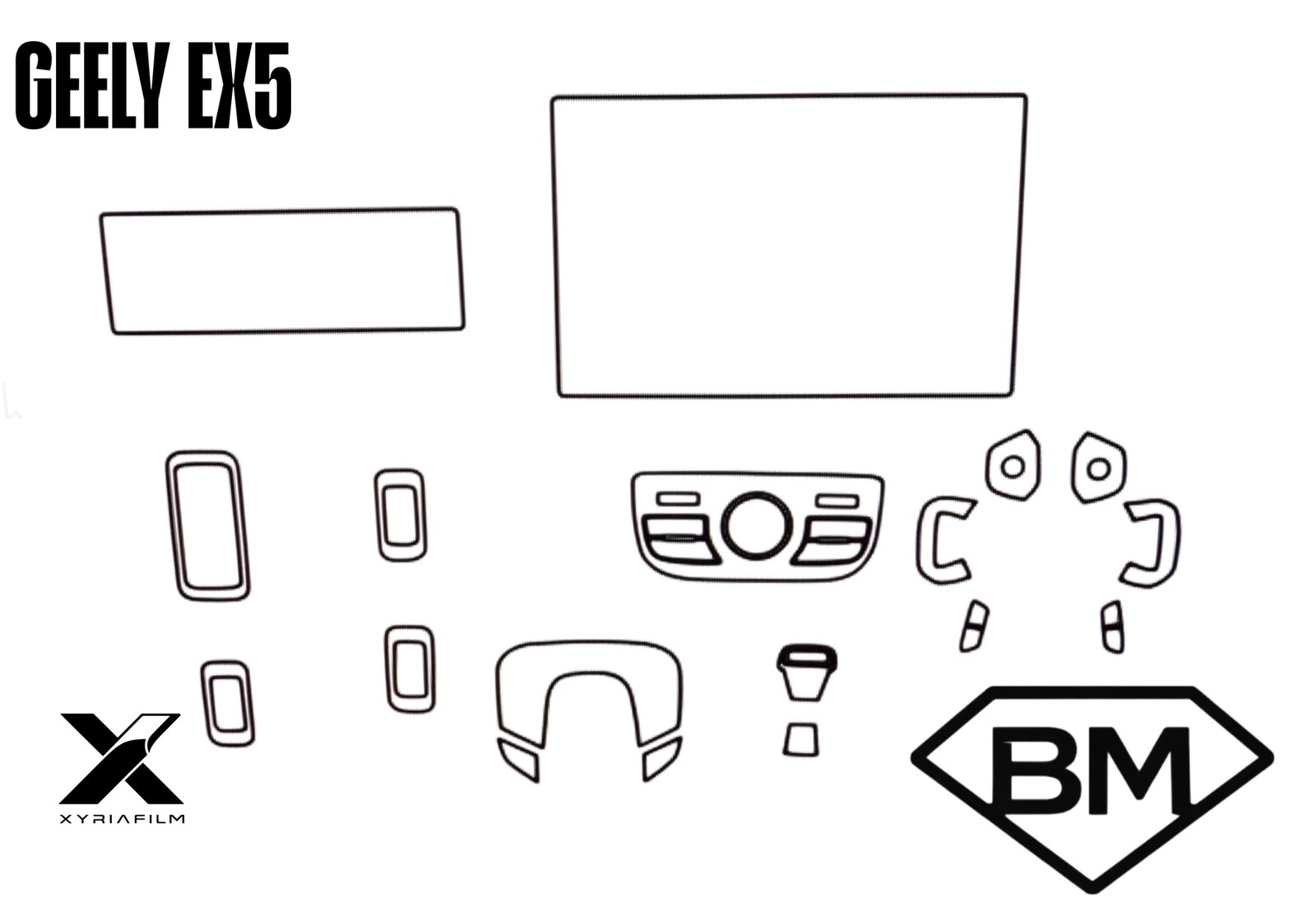 Set de interiores PPF para Geely EX5
