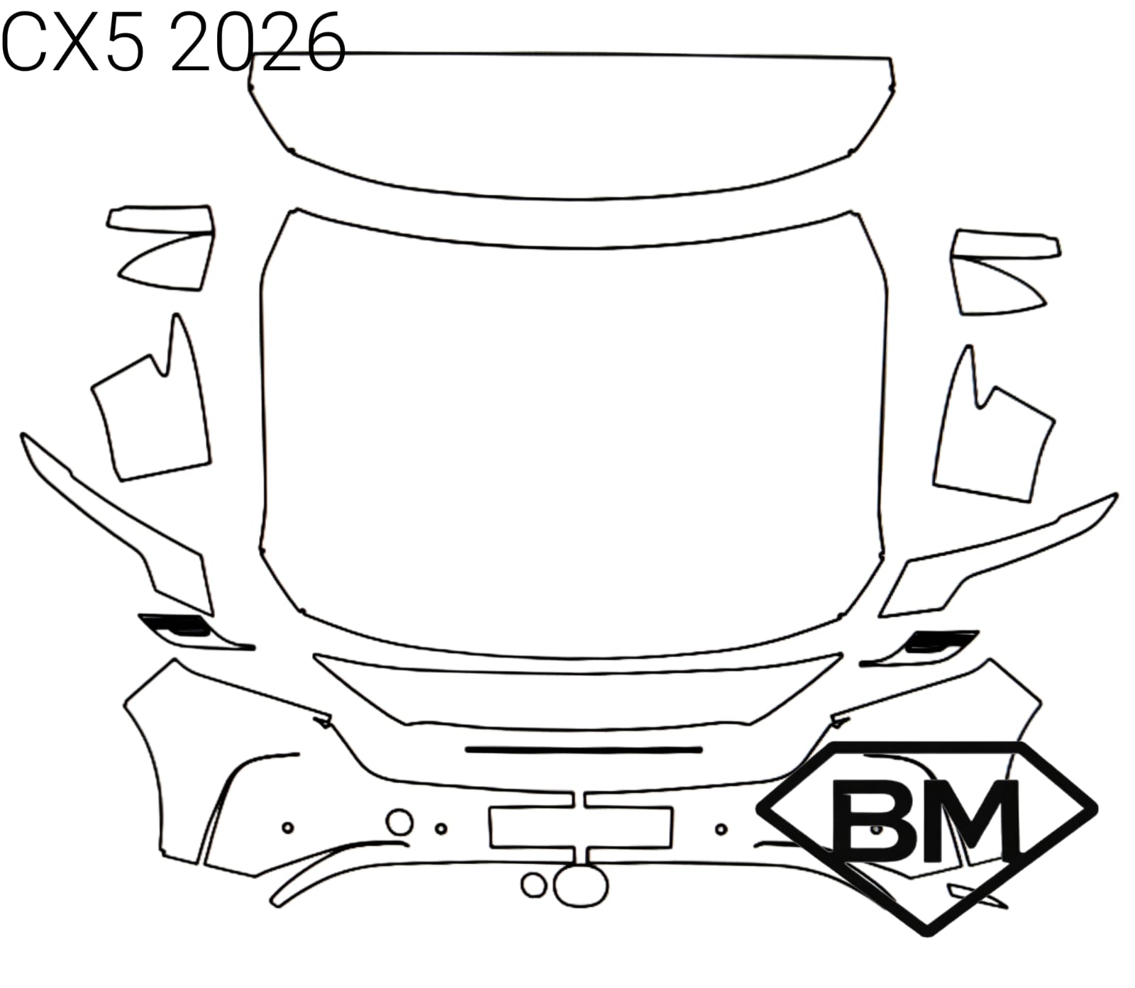 Protección para carretera con cofre completo para Mazda CX-5 2026